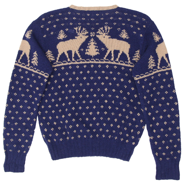 Vintage Polo by Ralph Lauren 100% Wool Hand Knit Holiday Pullover Sweater L - Fashion Rerun Vintage Migration_Sweaters