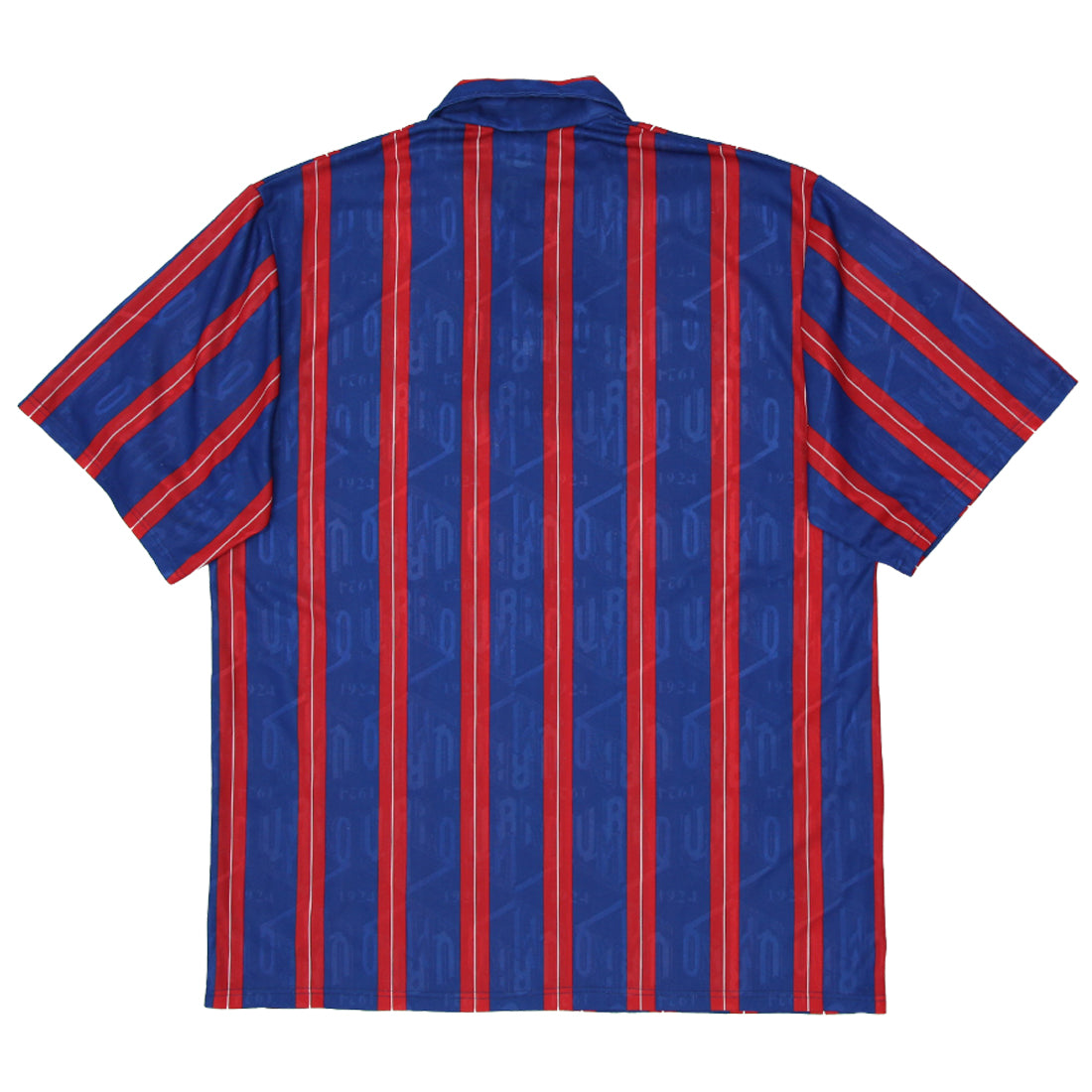 Shop Vintage Umbro Striped Soccer Jersey Size XL Red & Blue Bold