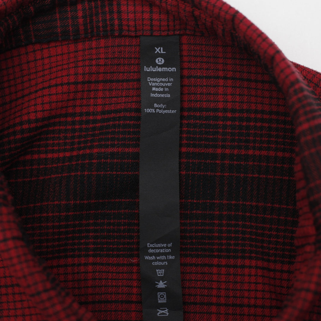 Mens Lululemon Masons Peak Technical Flannel Long Sleeve Shirt Size XL
