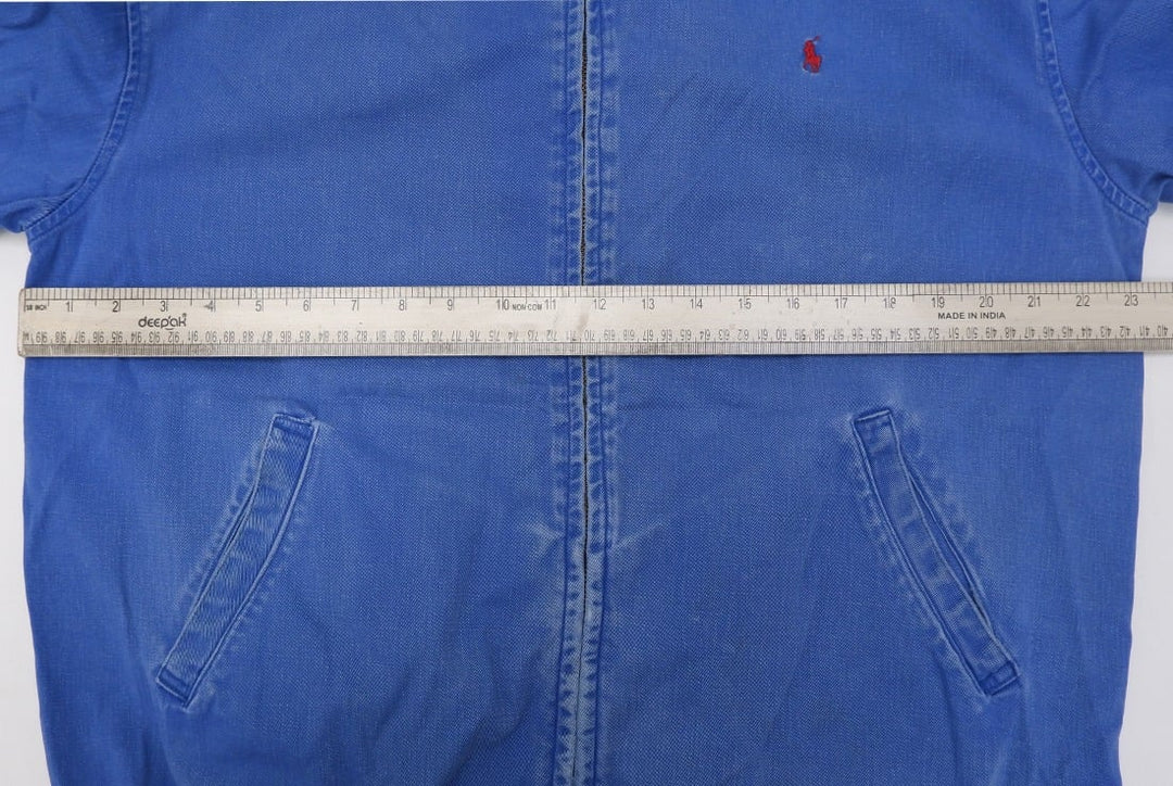 Vintage Polo By Ralph Lauren Denim Zip Harrington Slightly Distressed Jacket