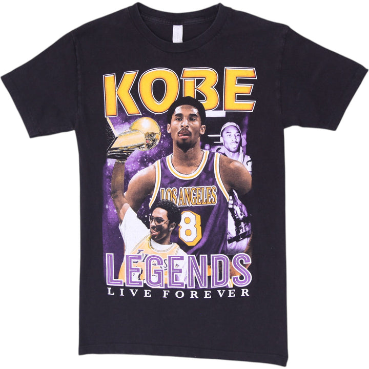Mens Kobe Bryant "Legends Live Forever" Graphic T-Shirt Black Size S
