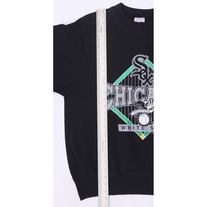 Vintage 1990s Chicago White Sox MLB Black Crewneck Sweatshirt Size M | Migration_Sweatshirt - View 7 | Fashion Rerun