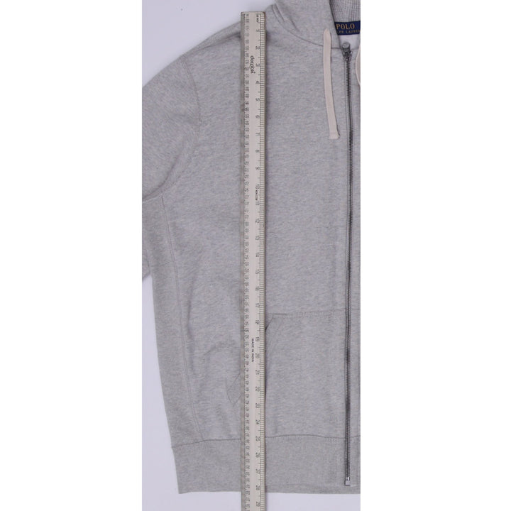 Mens Polo Ralph Lauren Zip Up Gray Pullover Hoodie Size XL