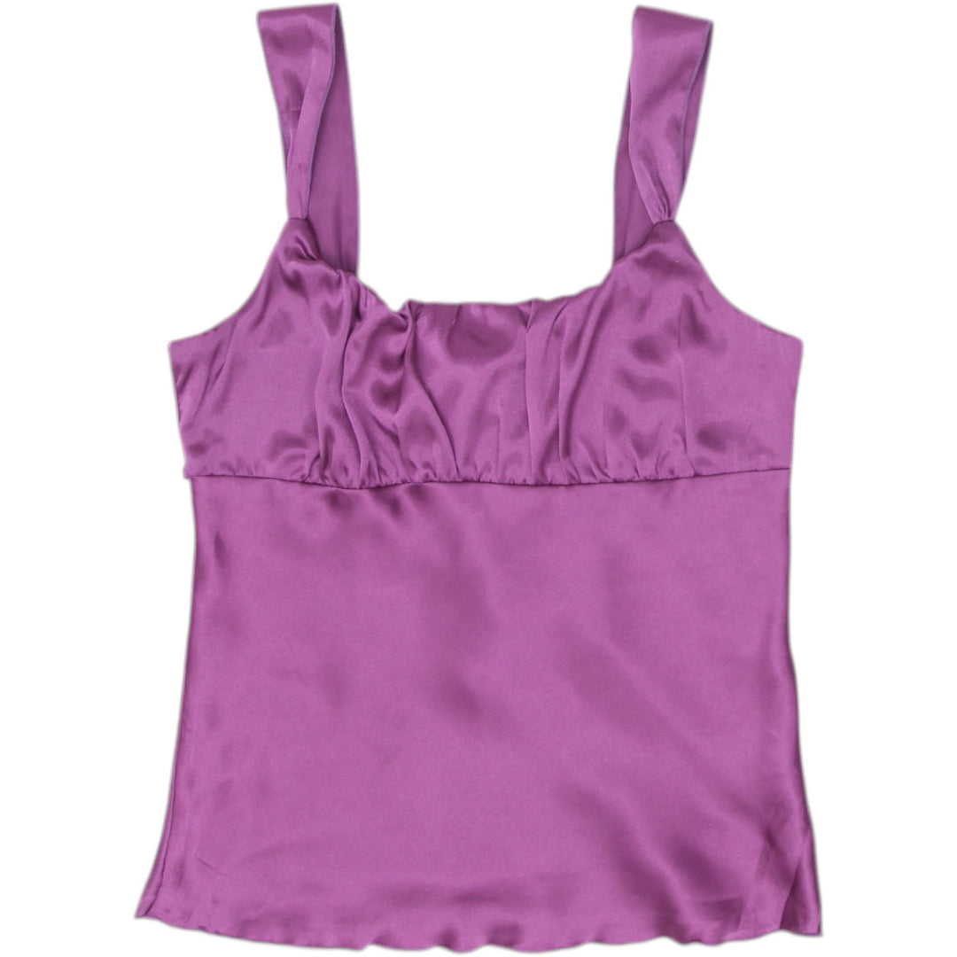 Y2K Ladies Satin Strappy Sleeveless Tank Top Size S | Migration_Y2K Tops | Fashion Rerun