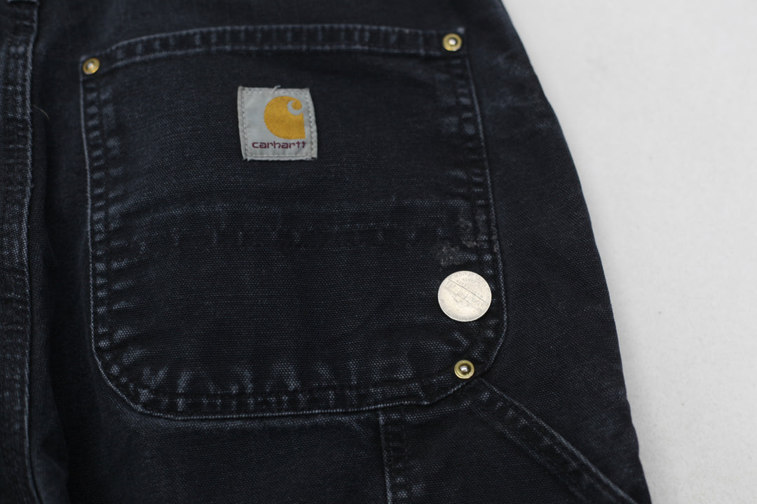 Mens B01 BLK Loose Fit Double Knee Carhartt Pants