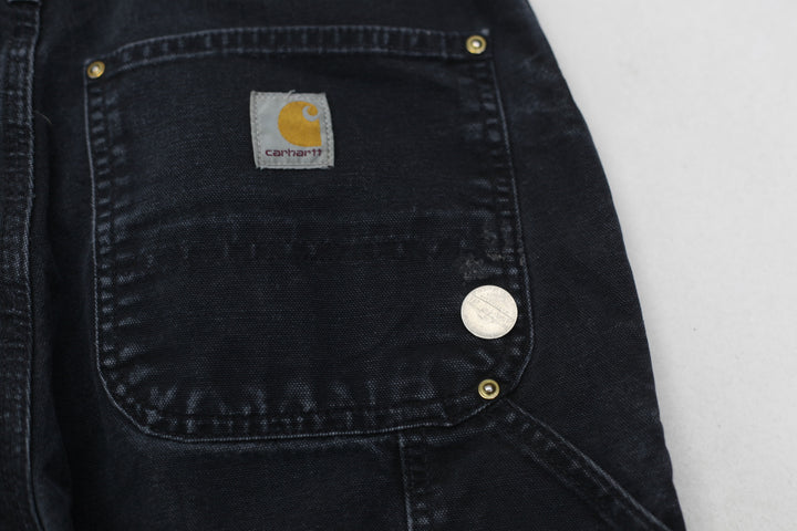 Mens B01 BLK Loose Fit Double Knee Carhartt Pants