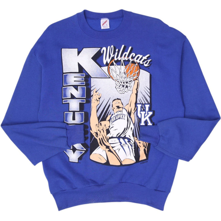 Vintage 90s Kentucky Wildcats Basketball Crewneck Sweatshirt Made in USA Size L