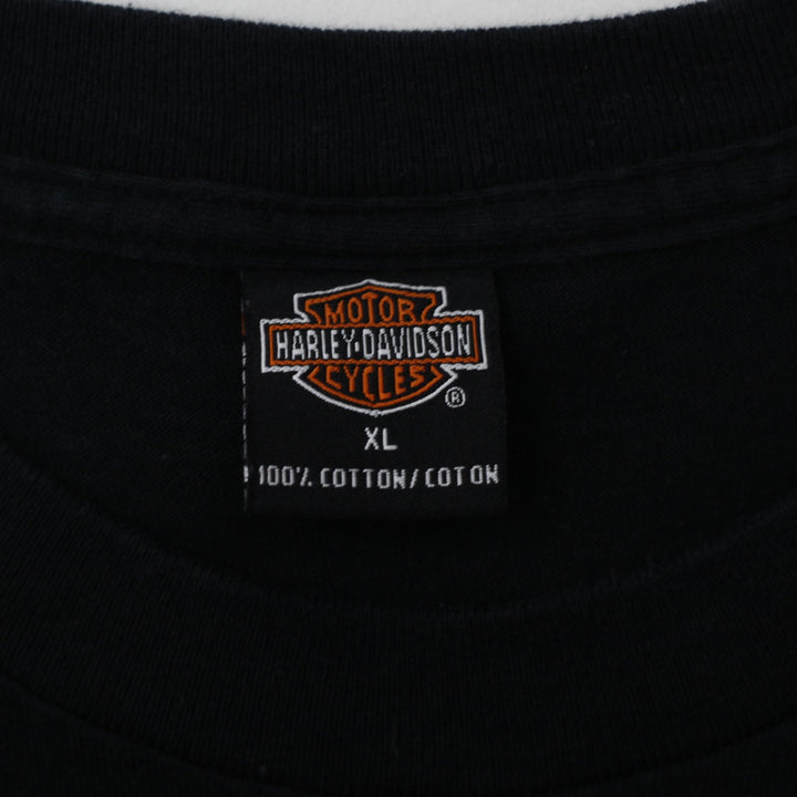Vintage 2000 Harley Davidson T-Shirt Black Graphic Las Vegas Made In USA XL | Migration_T-Shirts - Back View | Fashion Rerun