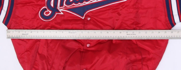 Vintage 1990's Cleveland Indians Guardians Red Starter Jacket Satin