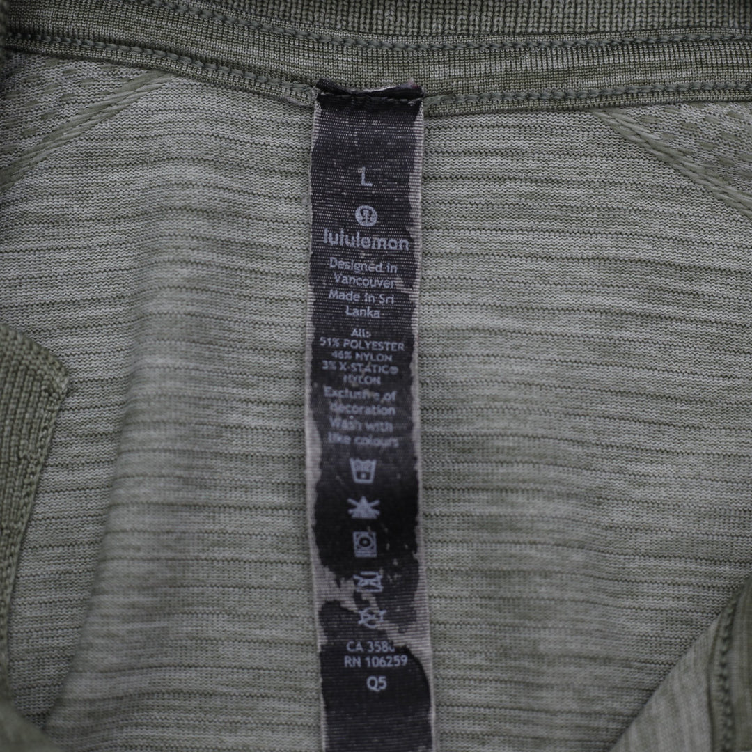 Mens Lululemon Metal Vent Tech Athletic Golf Polo T-Shirt Size L