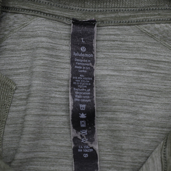 Mens Lululemon Metal Vent Tech Athletic Golf Polo T-Shirt Size L
