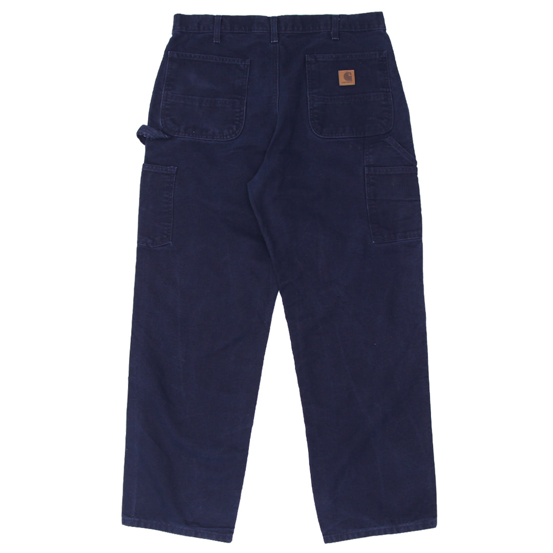 Mens Carhartt B11-MDT Carpenter Pants Navy Blue - Fashion Rerun Vintage Migration_Pants