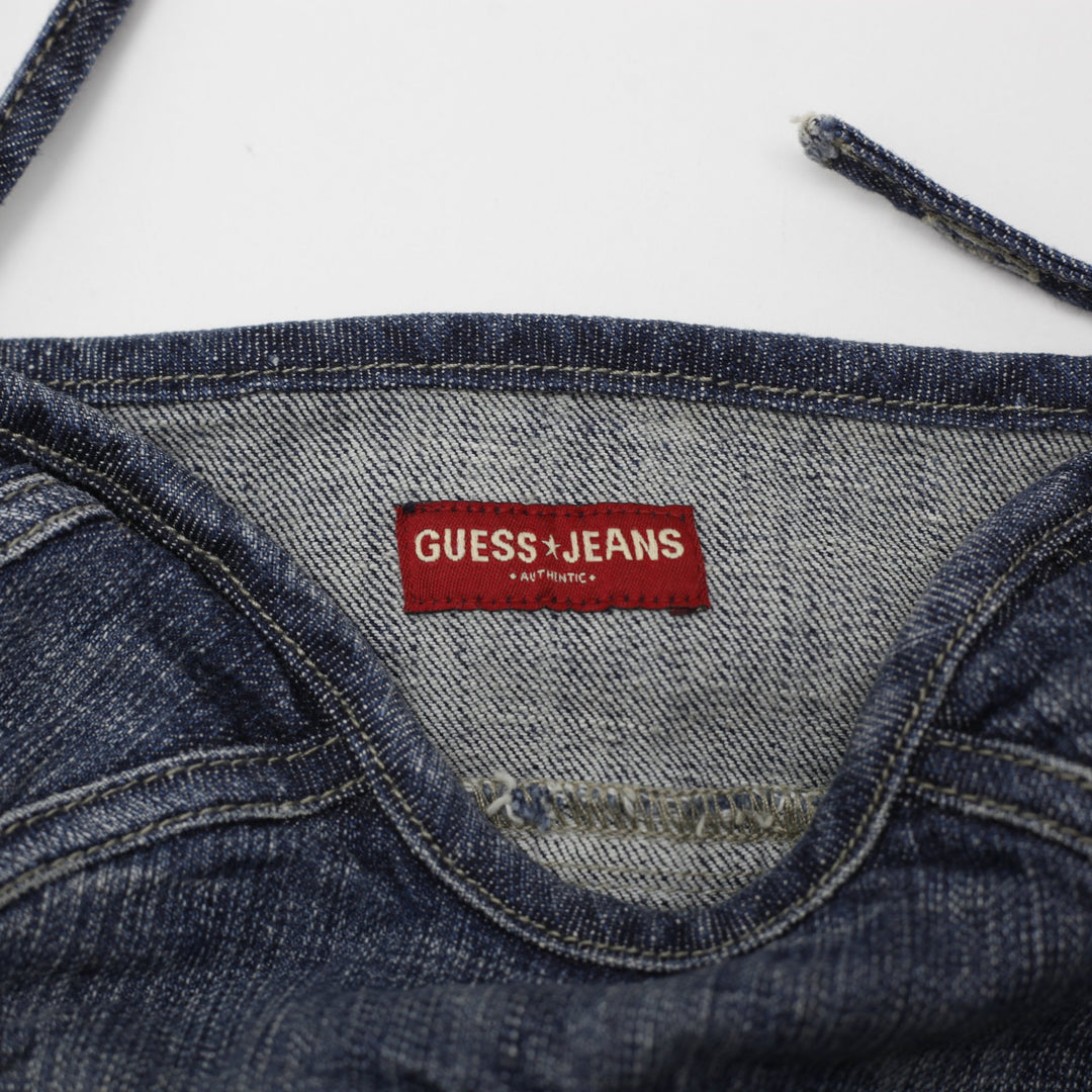 Ladies Guess Denim Strappy Retro Style Corset Top Size M | Migration_Blouses & Tops - Back View | Fashion Rerun