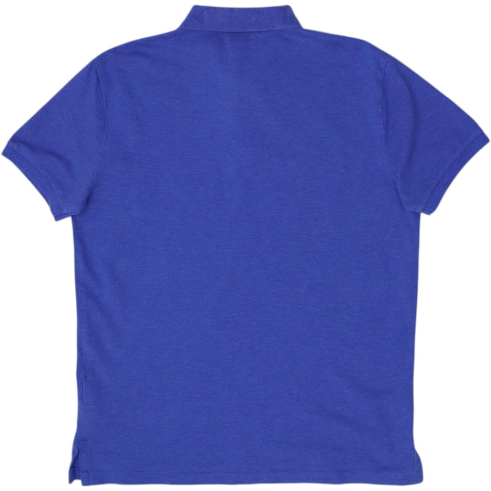 Ralph Lauren Polo Blue Custom Slim Fit Stretch Mesh Shirt Size M | Migration_T-Shirts - Side View | Fashion Rerun