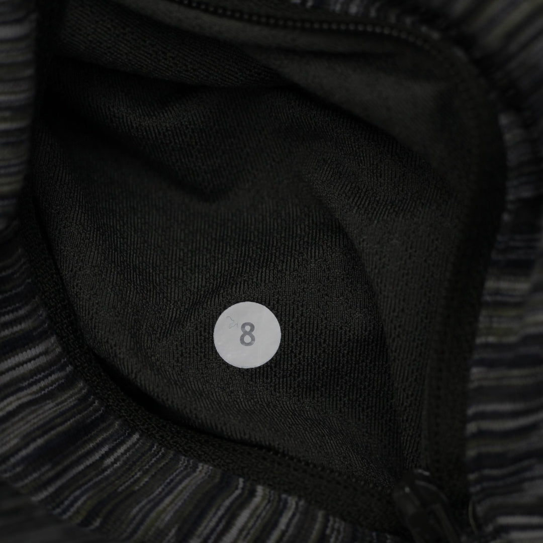 Ladies Lululemon Scuba Full Zip Hoodie in Space Dye Charcoal Gray Size 8