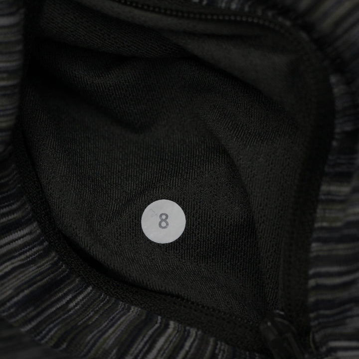 Ladies Lululemon Scuba Full Zip Hoodie in Space Dye Charcoal Gray Size 8