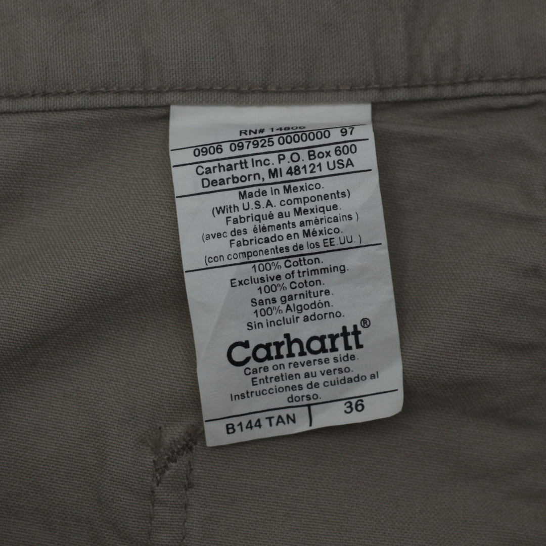 Mens Carhartt B144 Tan Carpenter Shorts - Fashion Rerun Vintage Migration_Shorts