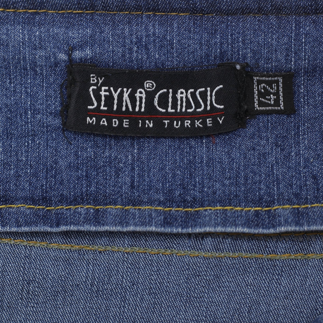 Y2K Ladies Seyka Blue Denim Midi Skirt Size 42