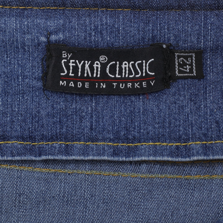 Y2K Ladies Seyka Blue Denim Midi Skirt Size 42