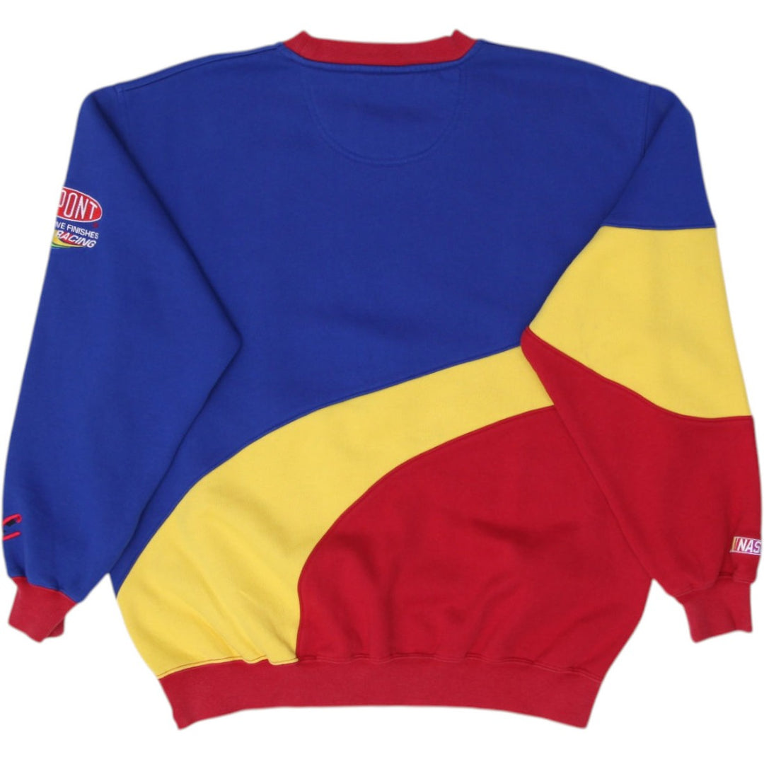 Vintage Chase Authentics Jeff Gordon #24 NASCAR Color Block Crewneck Sweatshirt L