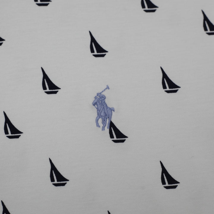 Ralph Lauren Polo Sailboat Print Short Sleeve Shirt Size M | Migration_T-Shirts - Detail View | Fashion Rerun