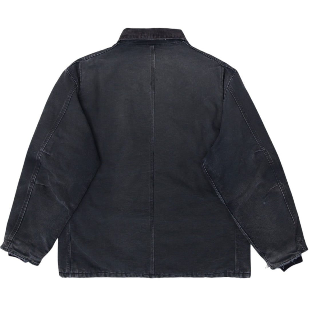 Mens Carhartt Distressed Full Zip Black Workwear Jacket Size 48 | Migration_Jackets WW Collection - Side View | Fashion Rerun