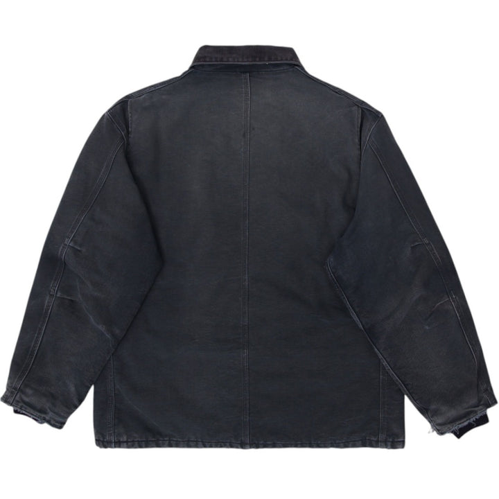 Mens Carhartt Distressed Full Zip Black Workwear Jacket Size 48 | Migration_Jackets WW Collection - Side View | Fashion Rerun