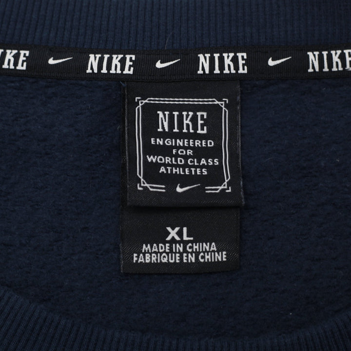 Mens Nike AW77 Raglan Navy Periwinkle Crewneck Sweatshirt Size XL