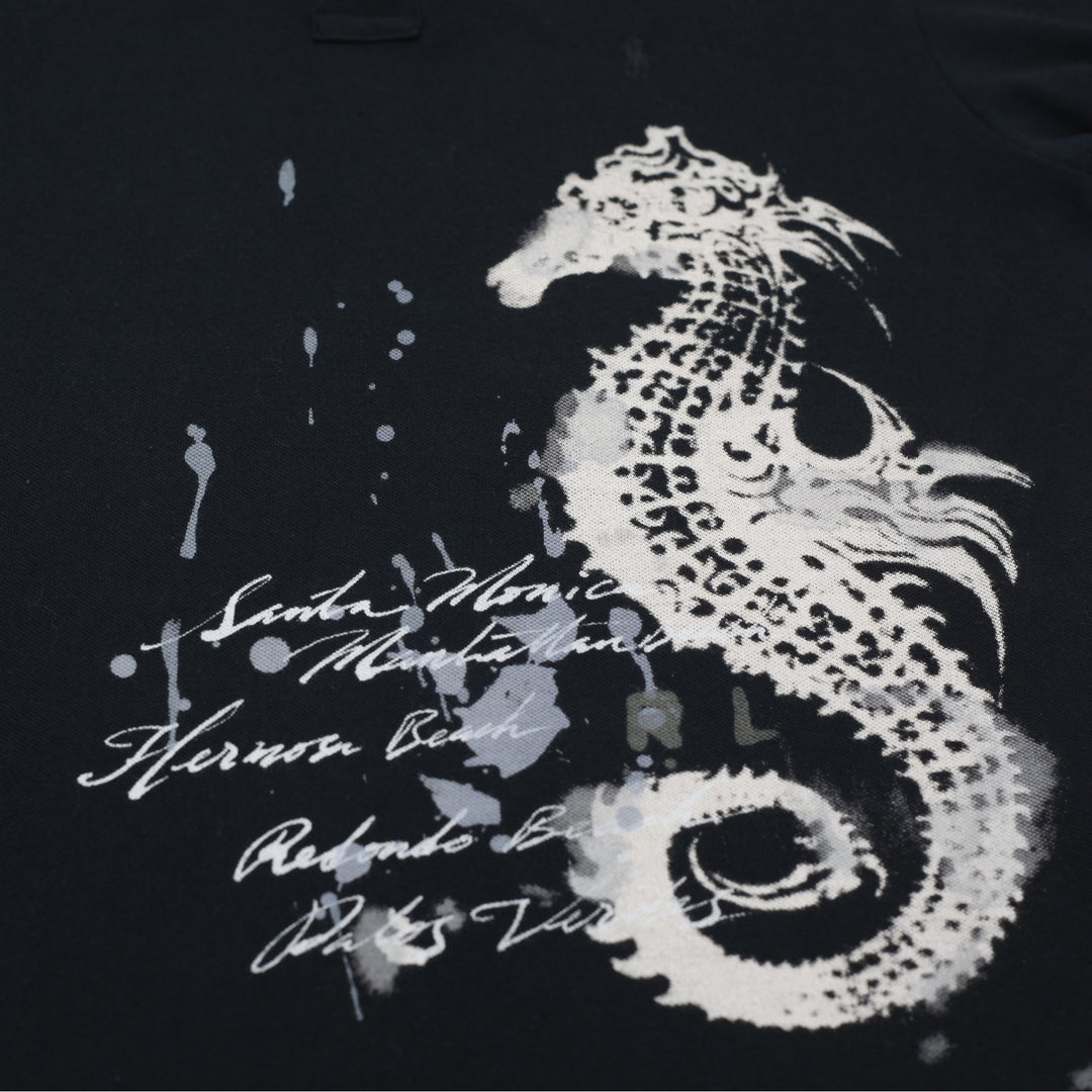 Ralph Lauren Rare Collection Seahorse Graphic Polo Shirt Size M | Migration_T-Shirts - View 6 | Fashion Rerun
