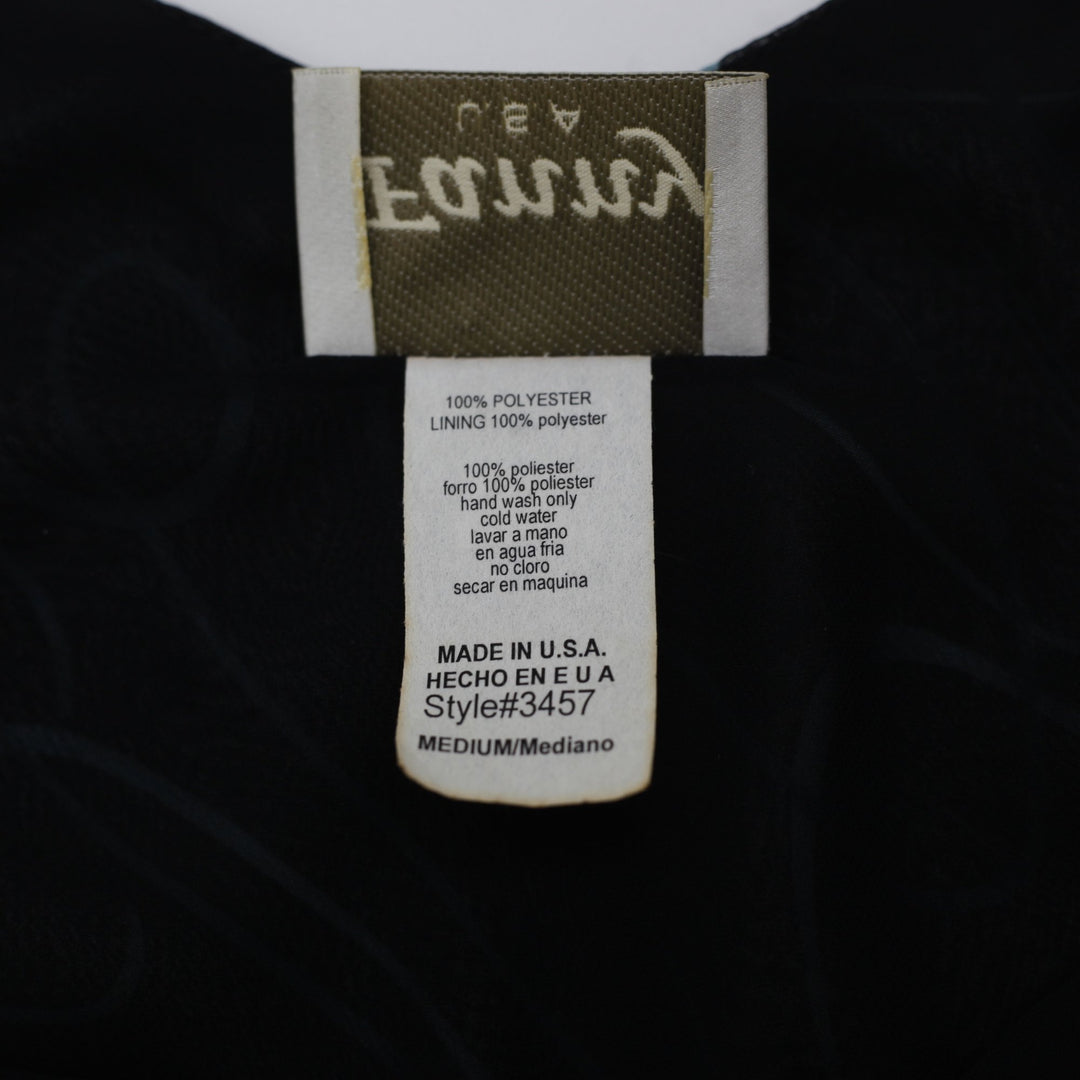 Y2K Ladies Fanny Asymmetric Tunic Swirl Pattern Midi Dress Size M | Migration_Dresses - Detail View | Fashion Rerun