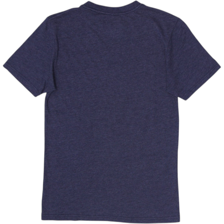 Mens Quiksilver T-Shirt Navy Blue Graphic Logo Casual Size S