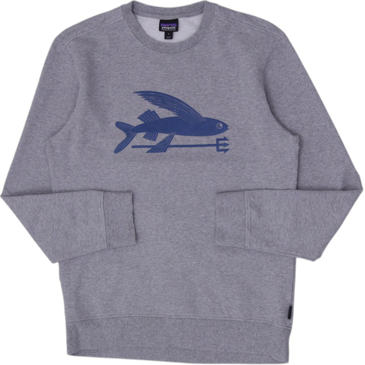 Mens Patagonia Flying Fish Crewneck Pullover Sweatshirt Size S