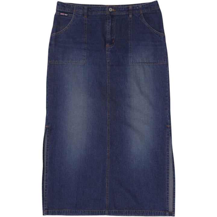 Y2K Ladies London Blues Pocket Long Style Denim Skirt Size 13/14