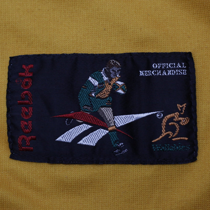 Vintage Mens Reebok Wallabies Rugby T-Shirt Green Gold Logo Australia Size XL