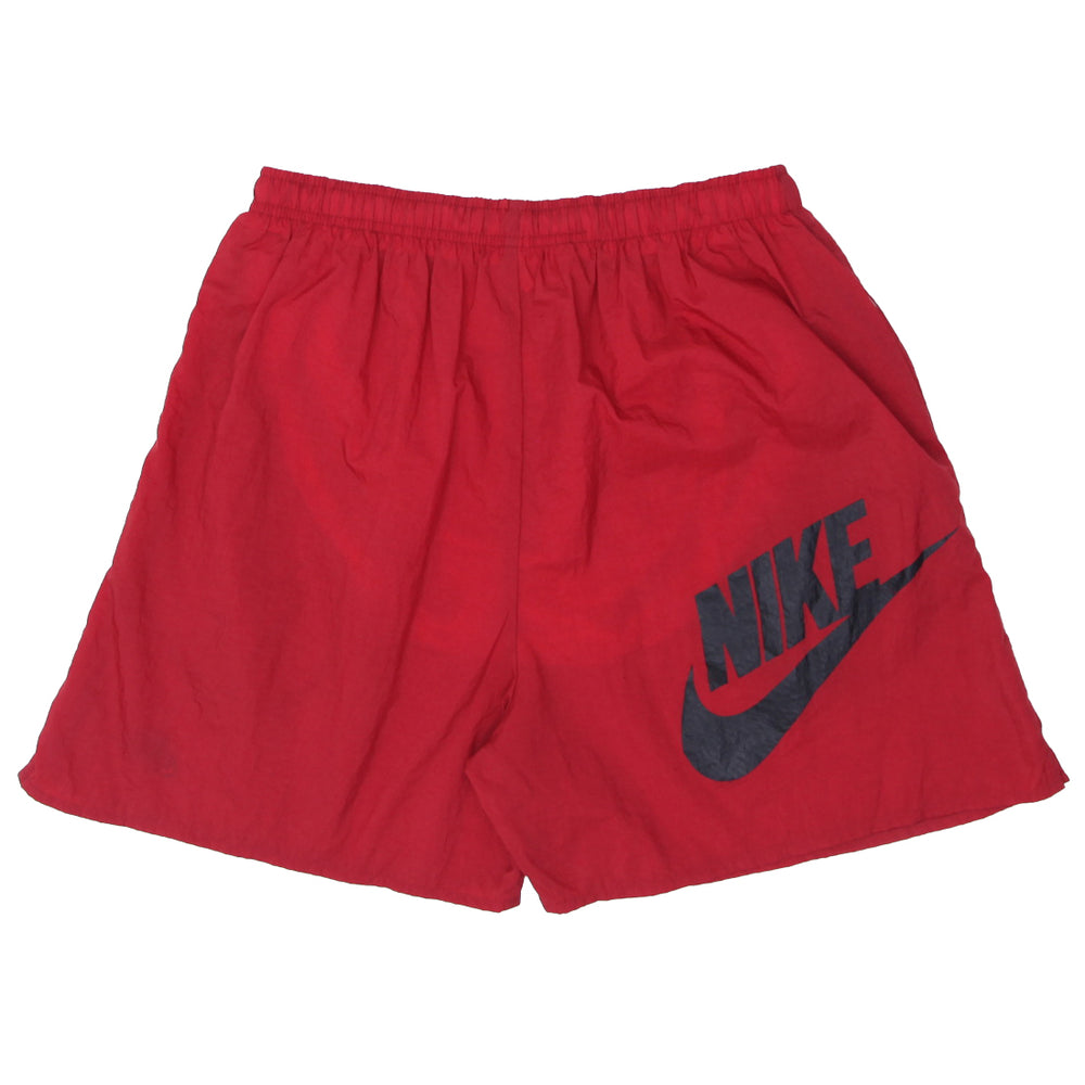 Short Noir et rouge Nylon Vintage 80'S football Made in Short Noir et rouge Nylon Vintage 80'S football Made in
