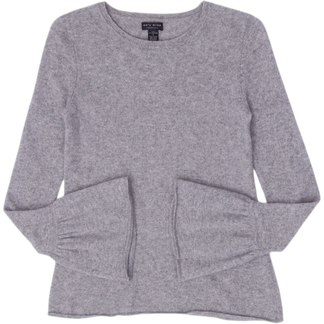Ladies Only Mine 2 Ply 100% Cashmere Gray Sweater Size S