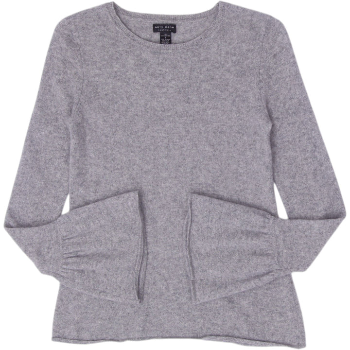 Ladies Only Mine 2 Ply 100% Cashmere Gray Sweater Size S