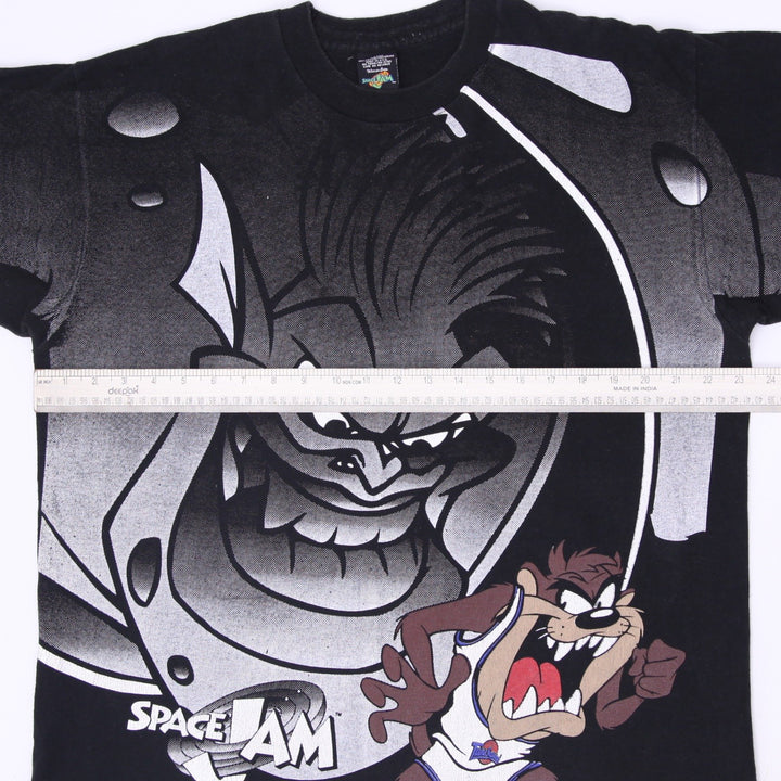 Vintage 1996 Space Jam Taz Monstars AOP T-Shirt Made In USA Size L