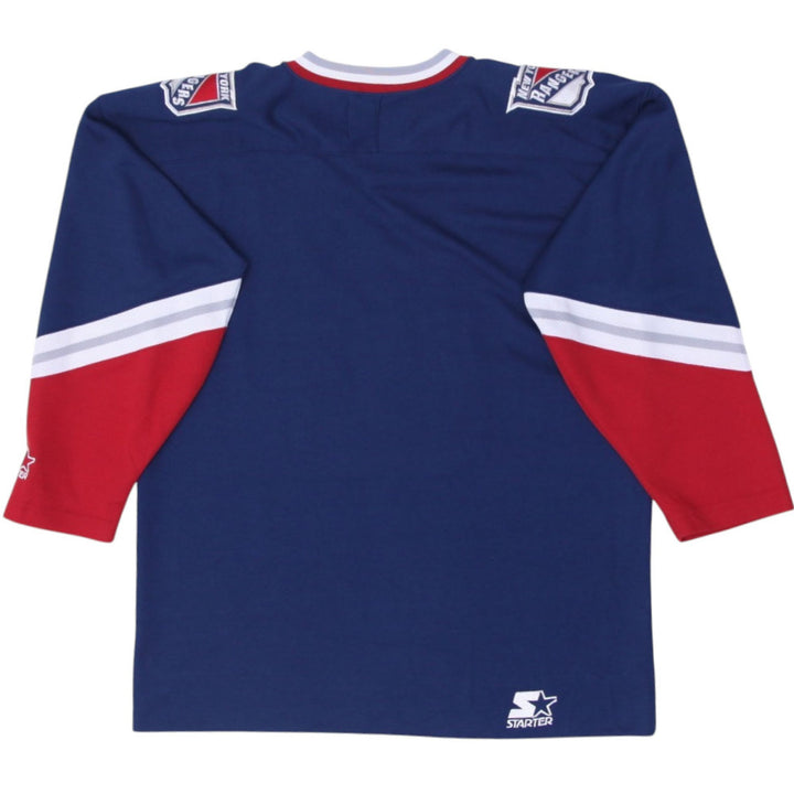 Vintage Youth Boys Starter New York Rangers Lady Liberty NHL Hockey Jersey | Migration_Jersey - Side View | Fashion Rerun