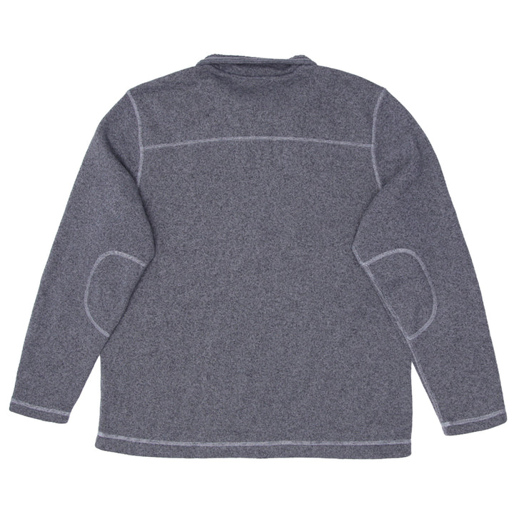 Mens The North Face Quarter Zip Fleece Gray Pullover - Fashion Rerun Vintage Migration_Sweaters