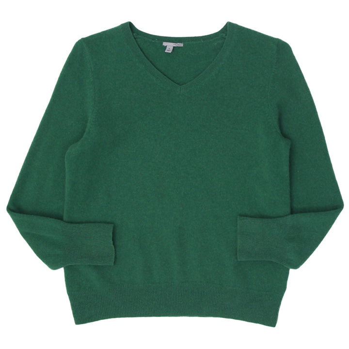 Ladies Halogen V-Neck 100% Cashmere Long Sleeve Sweater