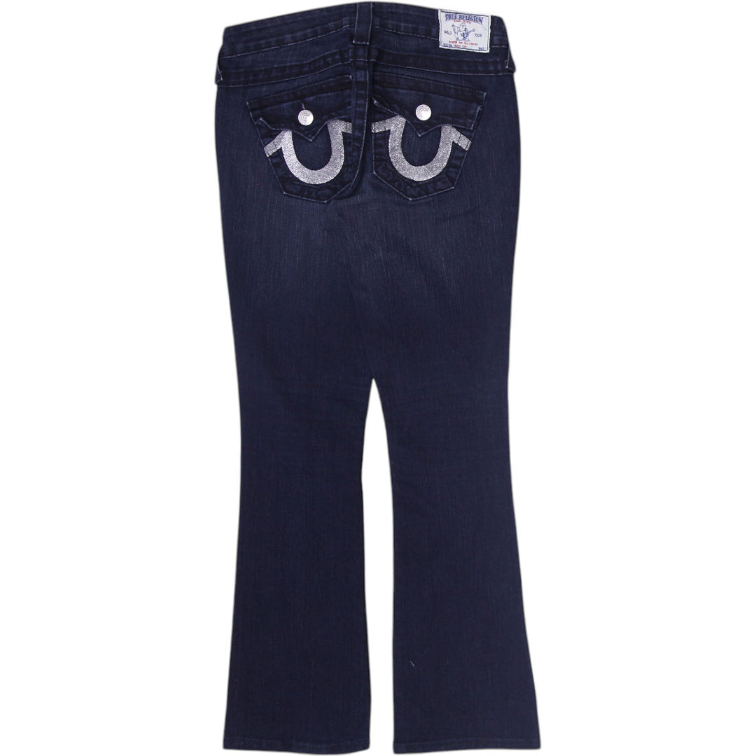 Y2K Ladies True Religion Bootcut Jeans Dark Denim