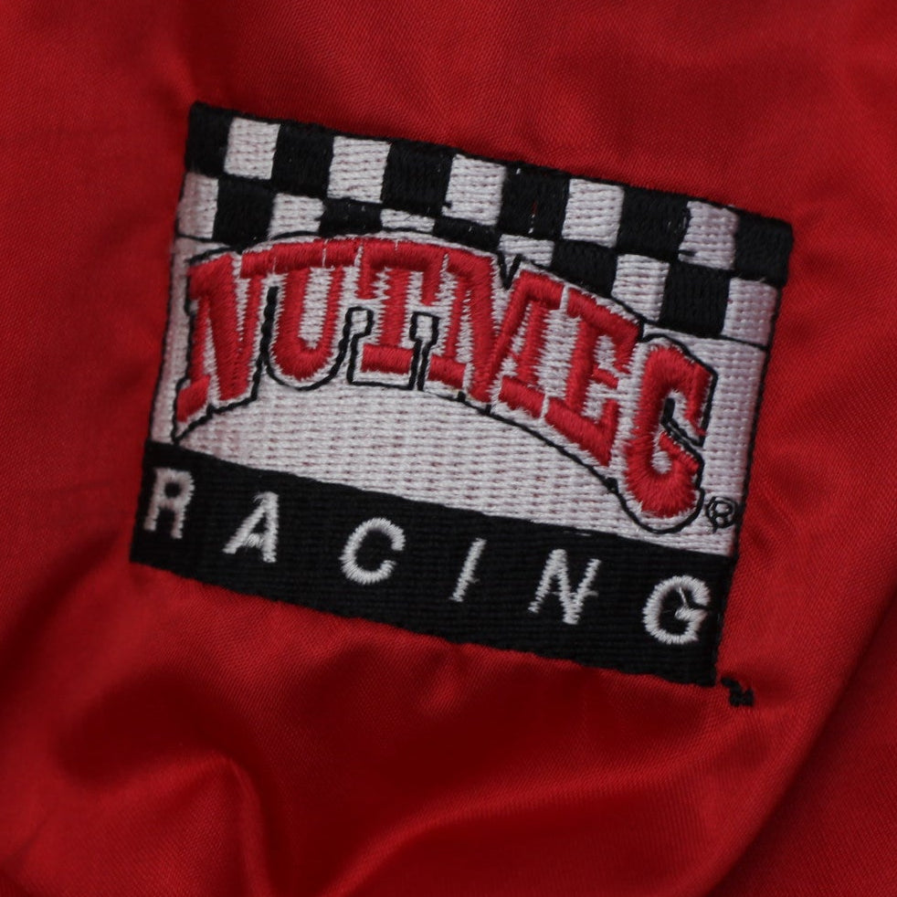 Vintage 90s Nutmeg Mills Dale Earnhardt Sr #3 Satin Nylon Nascar Jacket