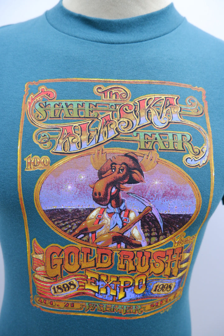 Vintage The State Alaska Fair Single Stitch Boys Youth T-Shirt