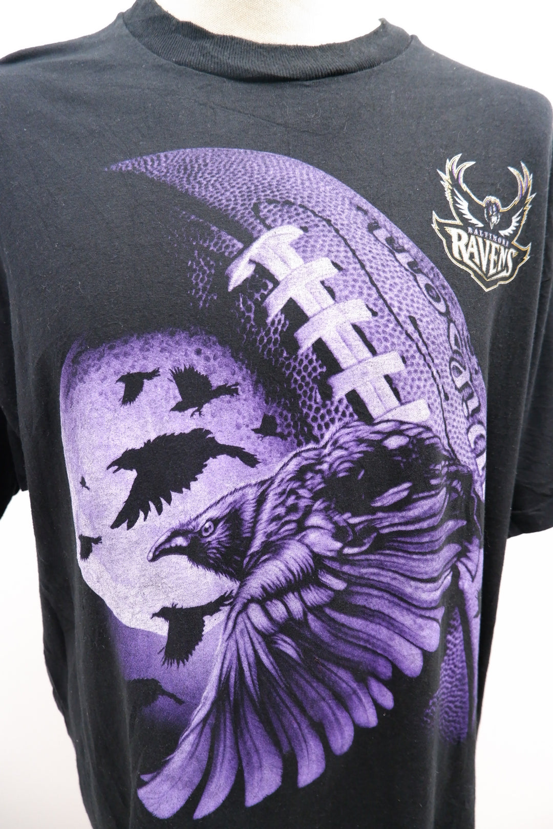Baltimore Ravens Pro Player Single Stitch VintageT-Shirt Made In USA