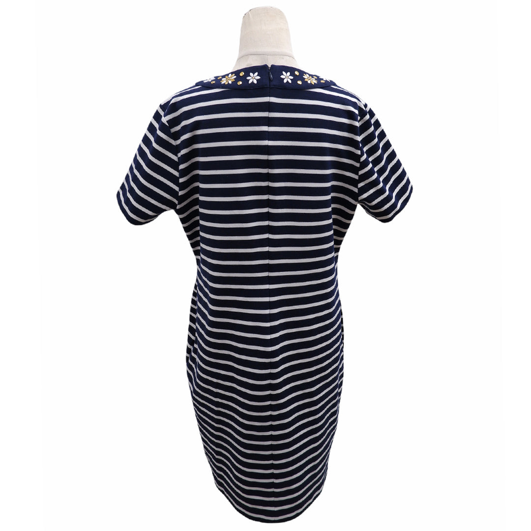 Ladies Striped Michael Kors Short Sleeve Dress