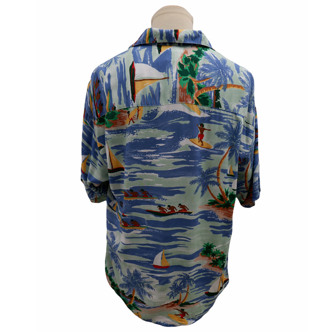 Mens Canda Surf & Kayak Print Hawaiian Shirt