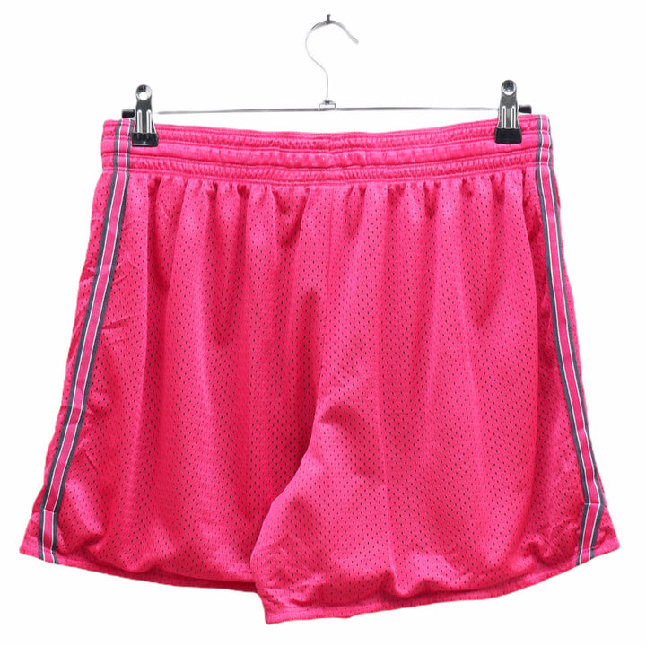 Ladies Swoosh Embroidered Pink Mesh Shorts