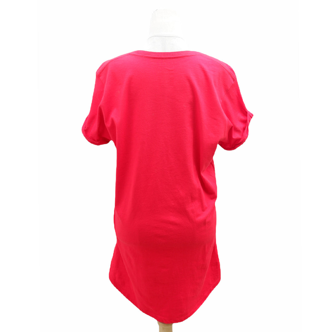 Ladies Nike Spell Out Heart Red T-Shirt Dress