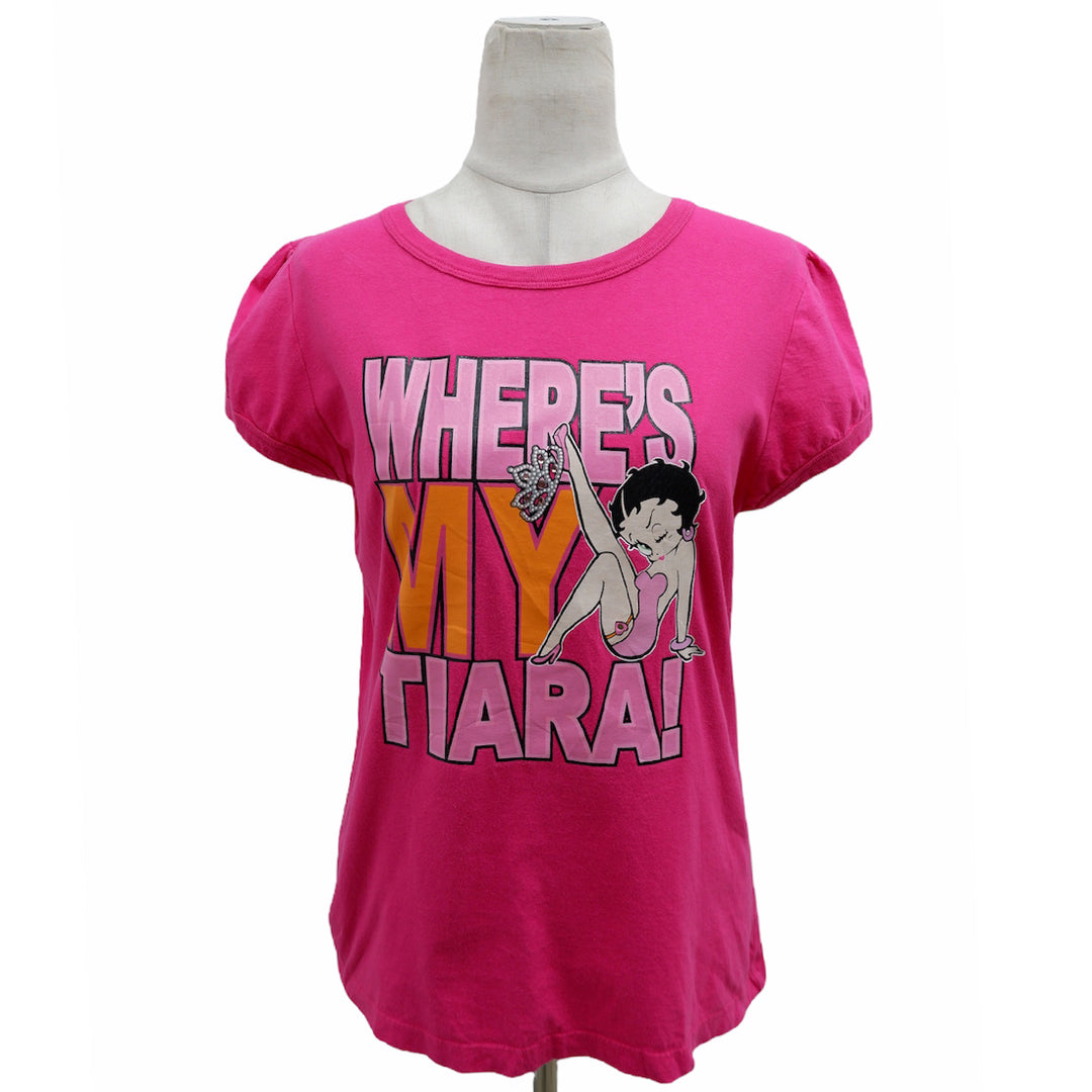 Ladies Y2K Betty Boop 'Where Is My Tiara? T-Shirt
